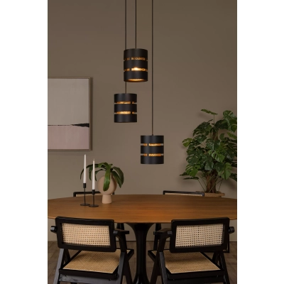 ROSAS - Lampa wisząca - Ø 43 cm - 3xE27 - Black 21433/13/30 Lucide